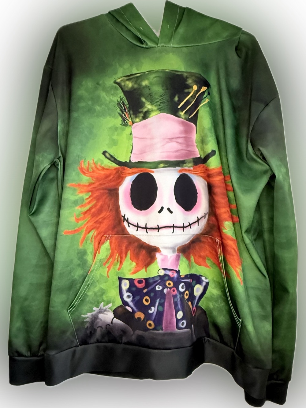 Jack Skellington Mad Hatter Adult Hoodie Size XL